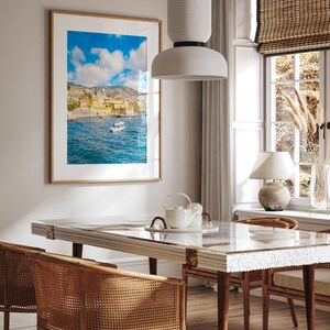 Impresión costera de Funchal Madeira, colorida fotografía de viajes del paisaje urbano de Portugal imagen 3