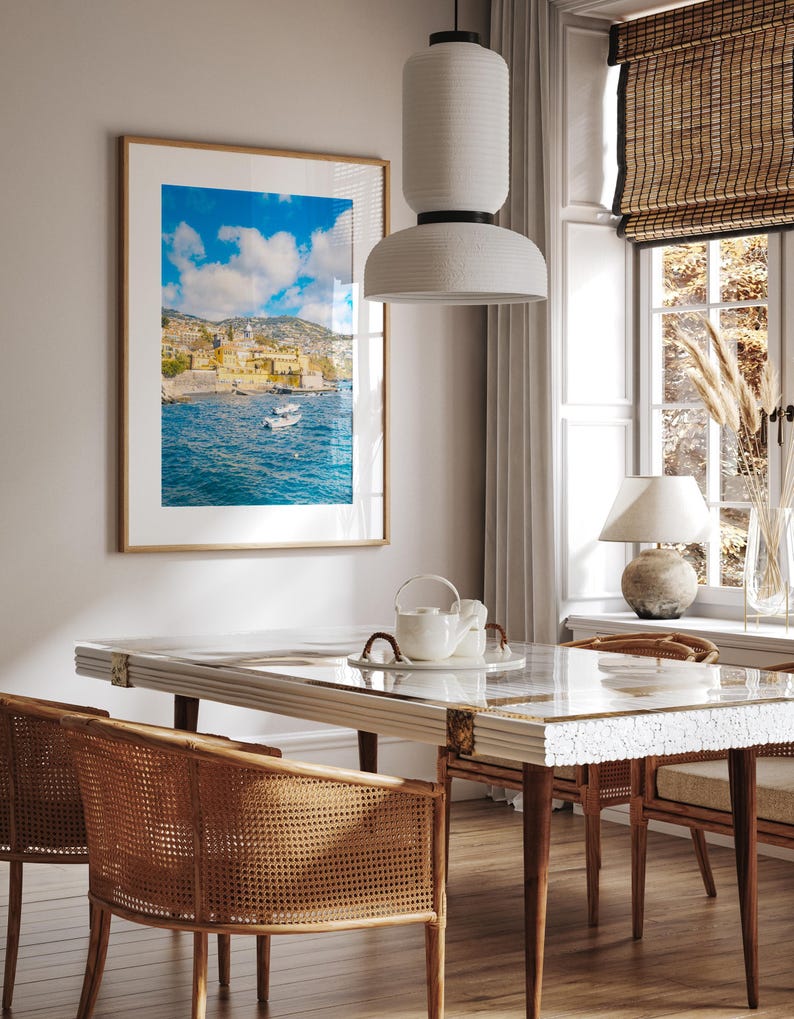 Impresión costera de Funchal Madeira, colorida fotografía de viajes del paisaje urbano de Portugal imagen 3