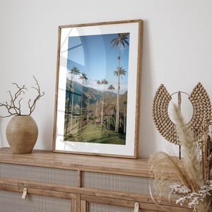 Cocora Valley Photo Poster Print, Palm Tree Photography, Wax Palm Trees, Salento Colombia, Colombia Wall Art