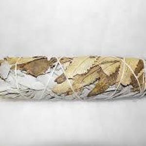 White Sage and Yerba Santa Smudge Wand removes negative energies replaces with positive energy and light, freshens home or business