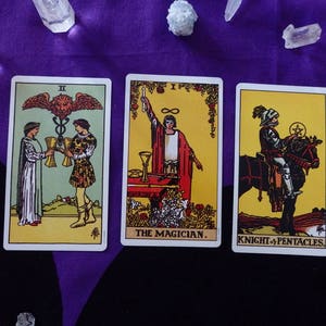 Tarot Lezen 3 kaart 1 vraag - online tarot, Rider Waite waarzegkaarten; e-mailreactie, snelle reactie, betaalbare tarot