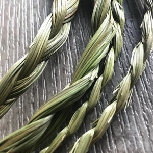 Native North American Sweetgrass - hand braided Smudge wand 10-15 inches long
