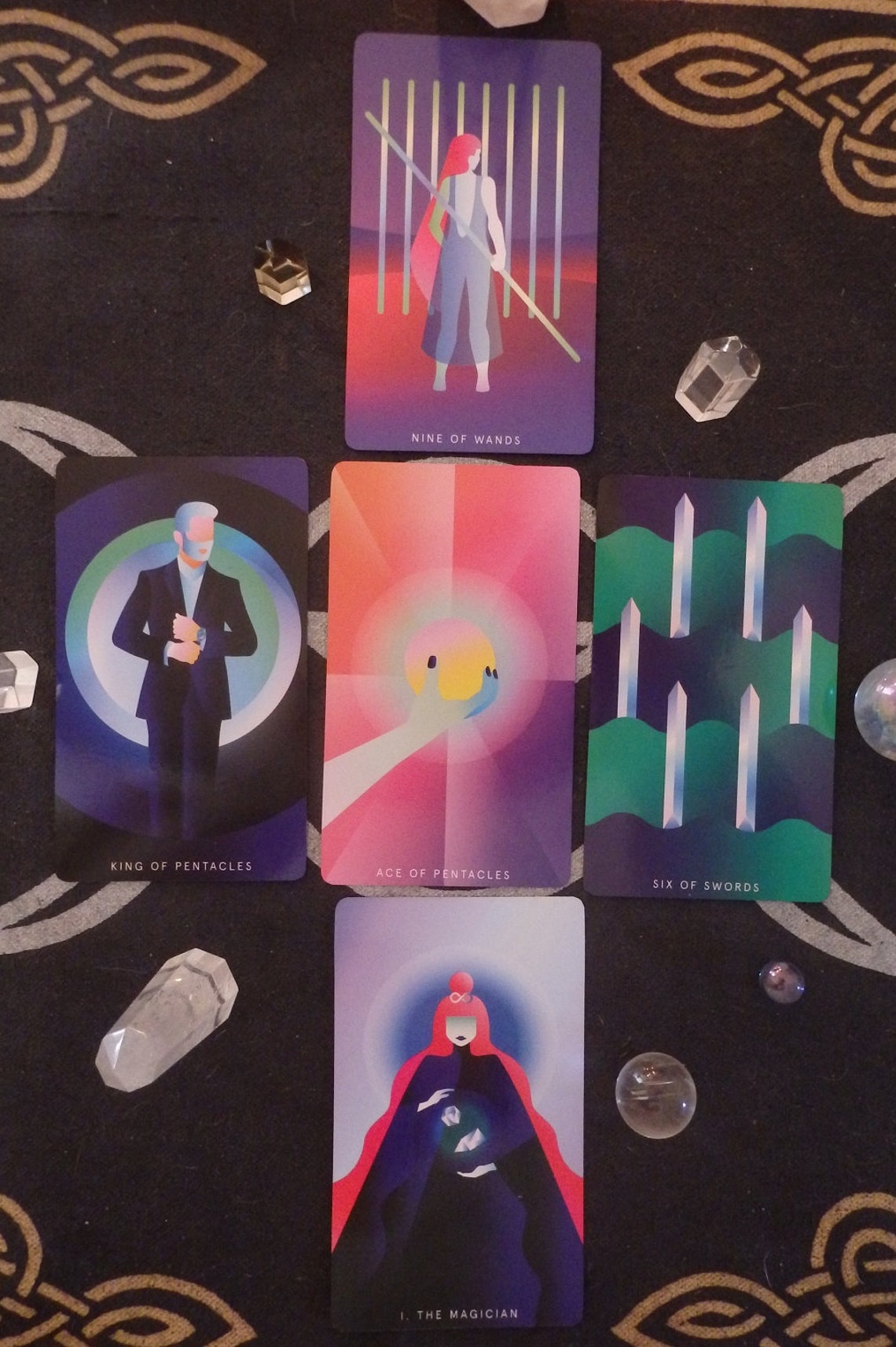 Tarot Reading 5 Card Reading Using Deck Pictured tarot Cards Etsy