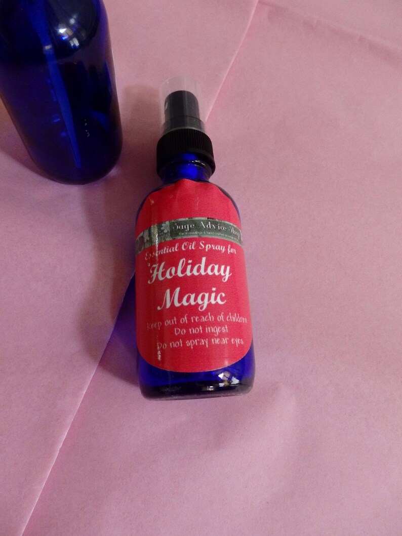 Holiday Magic Essential Oil spray freshen home with Juniper Etsy