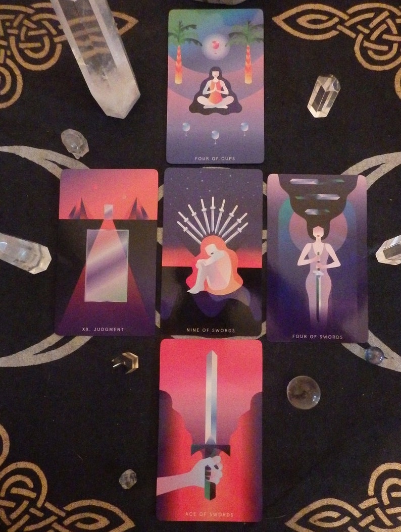 Tarot Reading 5 Card Reading Using Deck Pictured tarot Cards Etsy