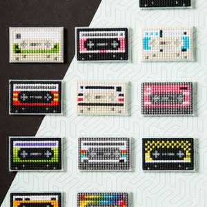 Mini 80s Cassette Tapes Cross Stitch Pattern