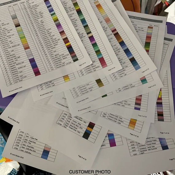 DMC Color Chart Floss Inventory Tracker digital PDF -  Denmark
