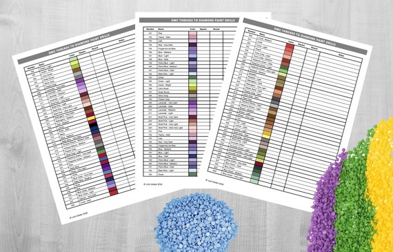 Free Family Diamond Painting DMC Color Chart - Download in PDF, Illustrator