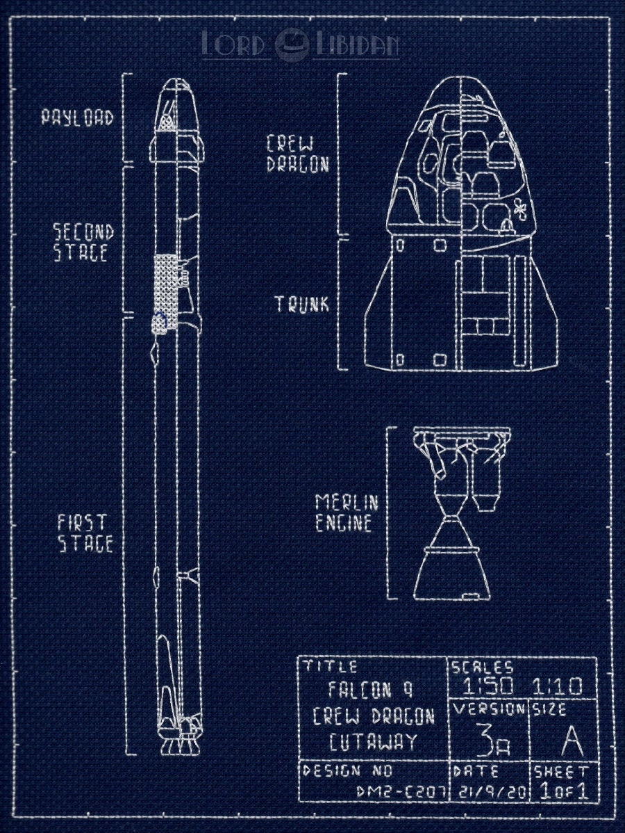 SPACEX Rockets (Blueprint) Essential T-Shirt by BLUE GALAXY