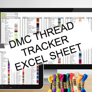 DMC Thread Color Chart Tracker Bestandstabelle