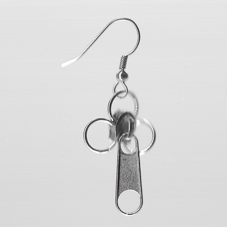 Zipper Head Jewelry \u2022 Unique Zip \u2022 One-Piece Earring \u2022 High Quality Stainless Steel Hooks \u2022 One of a Kind \u2022 Adjustable \u2022 Special Flower Gift