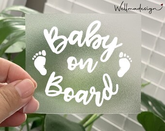 Baby on board decal I Baby Feet in car vinyl decal I Baby on board bumper sticker I Vinyl Decal for Car I Laptop Decal I Tumbler Decal