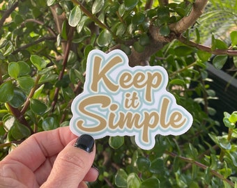 Keep It Simple-12 Step Recovery 3" Sticker | AA Slogan Sticker | Al-Anon Slogan | Recovery Life | AA | NA | Sober Sticker | Big Book Sticker