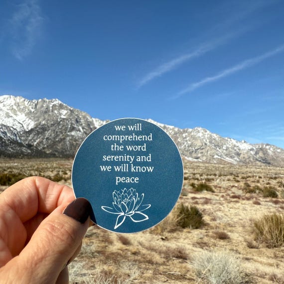 12 Step Recovery 2.5" Sticker | The Promises | Serenity Sticker | Big Book Sticker | Friend Of Bill W | Buddhist Recovery | AA Sticker