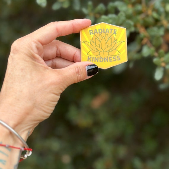 Buddhist Sticker | Radiate Kindness 2" Lotus Sticker | Sun Sticker | Mettā Meditation | Brahma Vihara | Buddhist Sticker | Loving Kindness