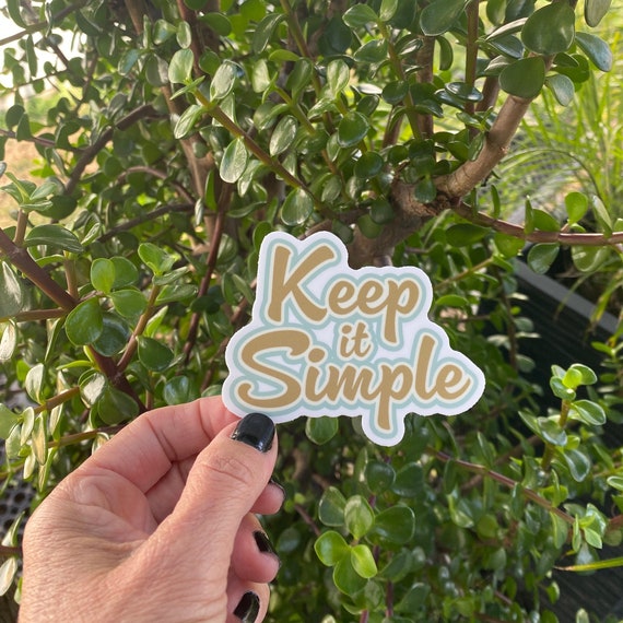 Keep It Simple-12 Step Recovery 3" Sticker | AA Slogan Sticker | Al-Anon Slogan | Recovery Life | AA | NA | Sober Sticker | Big Book Sticker