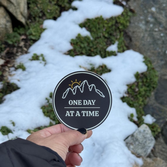 One Day At A Time-Recovery 3" Sticker | Sobriety Gift | Al-Anon-AA Slogan | 12 Step Stickers | ODAAT Sticker | Experience-Strength-Hope