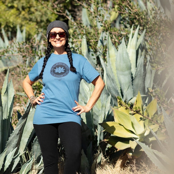 May All Beings Be Happy-May All Beings Be Free Indigo Blue Lotus T-Shirt | Mettā Meditation | Buddhist T-Shirt | Loving Kindness | Yoga Gift