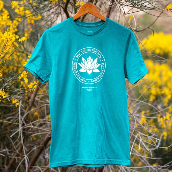 Buddhist T-Shirt | May You Be Peaceful-May You Be Happy-May You Be Free Lotus T-Shirt | Mettā Loving Kindness Prayer | Gift For Meditator