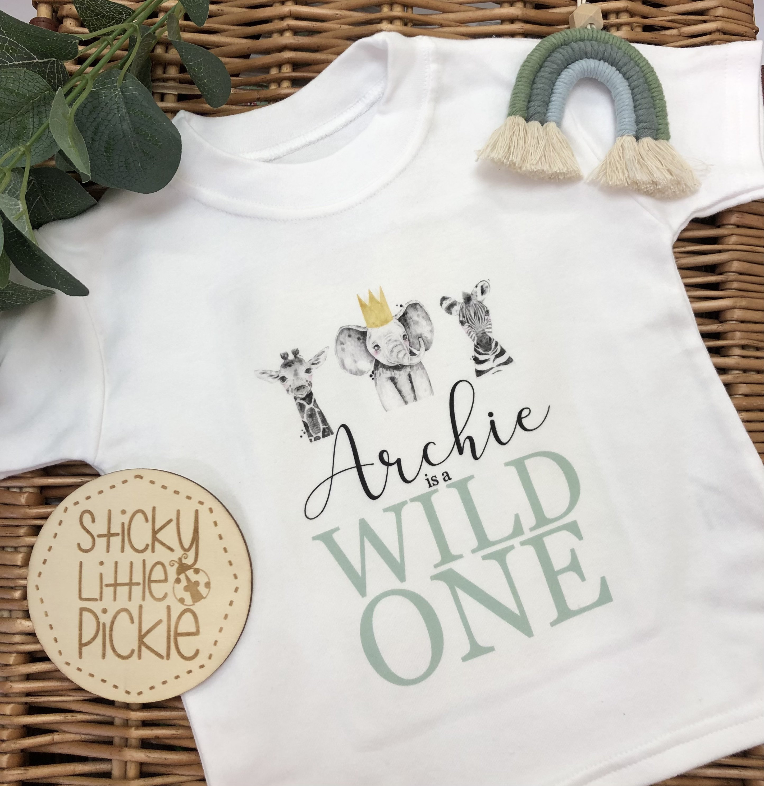 T-shirt Safari Primo Compleanno Personalizzata Ragazzo Ragazza - Foto 6