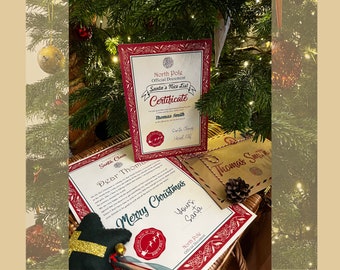 Personalised Letter from Santa, Nice List Certificate and Letter to Santa - Christmas eve box Father Christmas Wish list Naughty or Nice