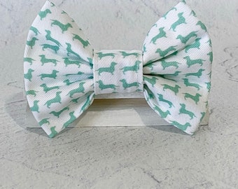 Dachshund Bow - Green