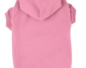 Hoodies (pink, blue, grey, black) for small breeds.