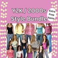 Y2K/2000s Style Bundle, 2000s mystery box, y2k aesthetic style clothing, 2000s vibe clothes, early 2000s style, y2k style bundle. product logo