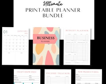 Business Planner, Small Business Calendar, Craft show planner, 2025 planner, 2025 Calendar, Simple Calendar, Simple Planner
