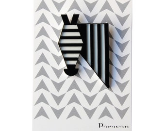 Zebra brooch, FREE SHIPPING