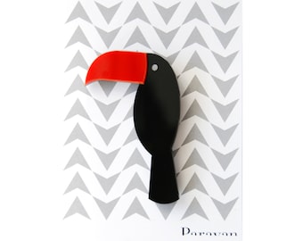 Toucan brooch, FREE SHIPPING