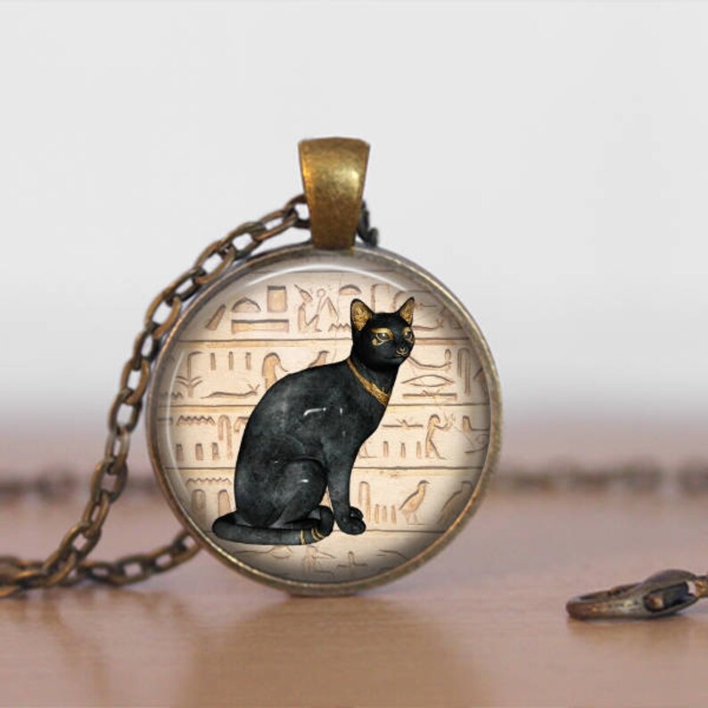 Goddess Bastet Pendant / Ancient Kemet / Cat Necklace / Etsy