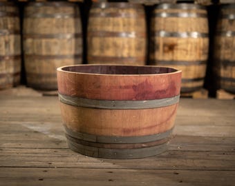 Half Napa Wine Barrel Planter