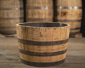 Half Bourbon/Whiskey Barrel Planter
