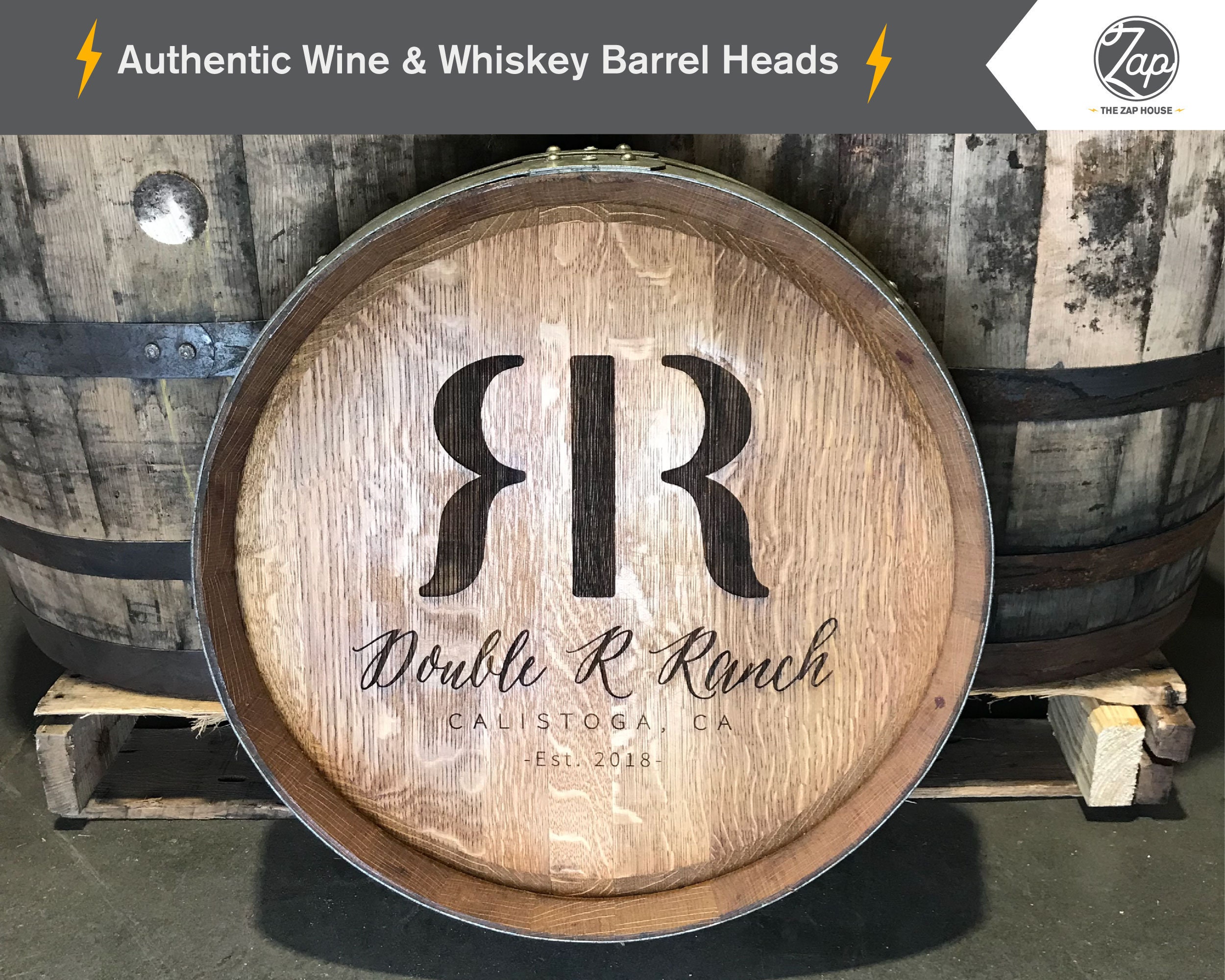 Your Logo Here Personalized Jack Daniels Barrel Head or Wine | Etsy