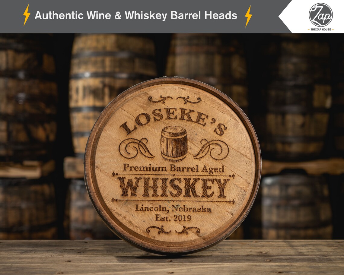Personalized Whiskey Barrel Head or Wine Barrel Head Beer & Etsy