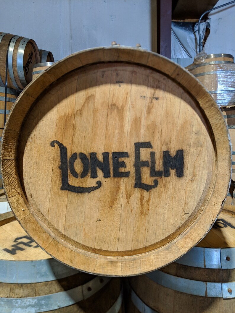 Freshly Emptied 5 Gallon Whiskey Barrel