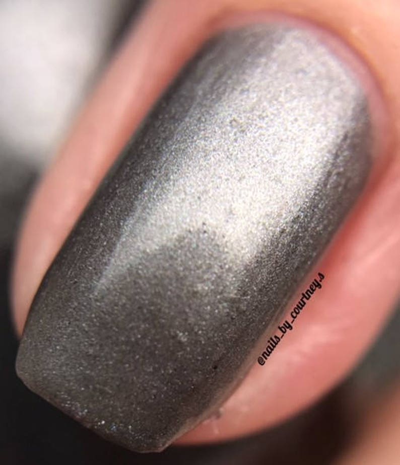 Unique Gunmetal Pearl Gray Nail Polish Full Size Etsy