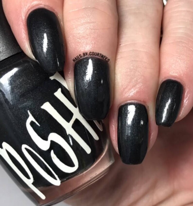 Unique black Velvet Black Nail Polish Full Size Etsy