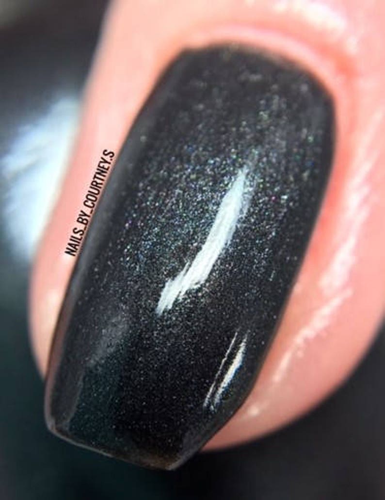 Unique black Velvet Black Nail Polish Full Size Etsy