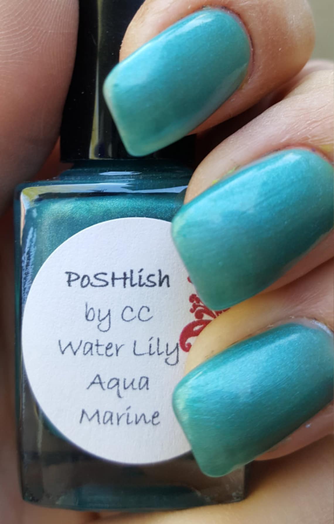 Unique Pastel Water Lily Aqua Marine Nail Polish Full Size - Etsy