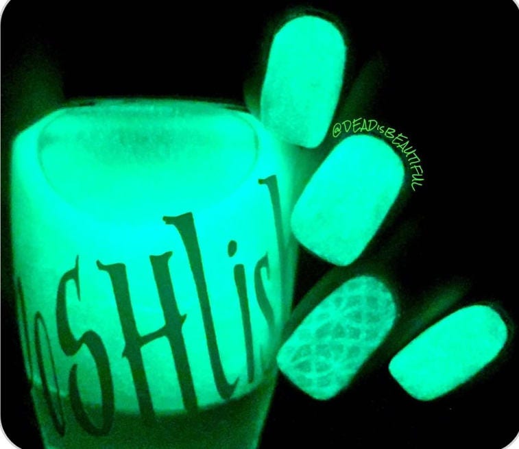 Unique glimmering Green Glow in the Dark Green Etsy