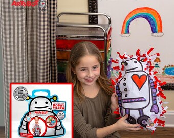 Kit portátil de manualidades para niños: almohada robot.