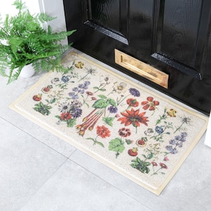 Botanicals Outdoor Doormat - Floral Front Door Decor - Floral door mat