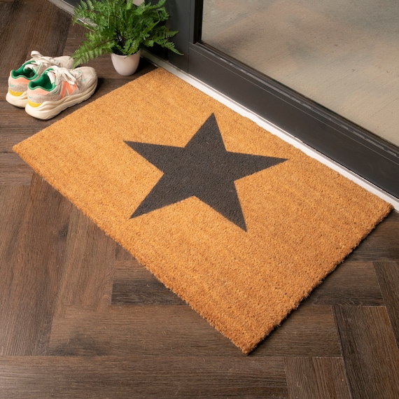 Star Large Doormat - Country Home Star Extra Large Mat - Grey Doormat - Non  Slip Star Design Entrance Welcome Mat - Outdoor Welcome Mat