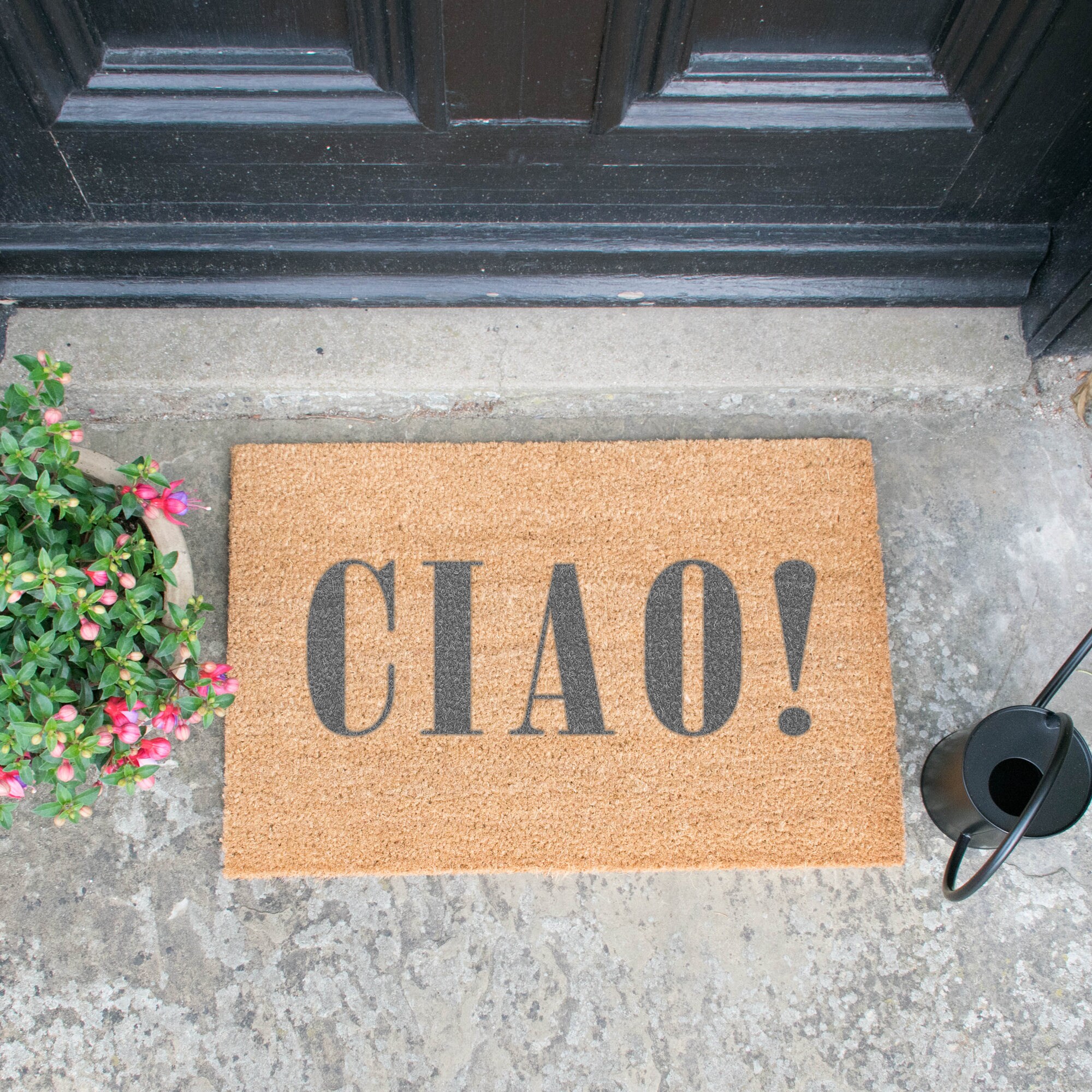 Ciao Grey Doormat Fun Italian Greeting Coir Doormat Etsy UK