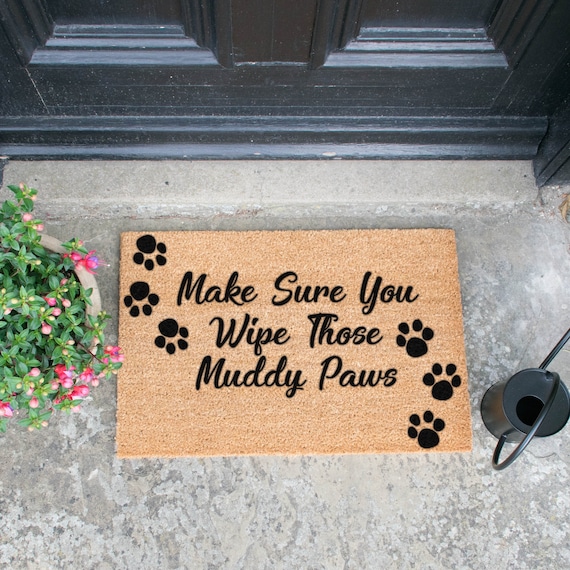 Wipe Those Muddy Paws Doormat Animal Dog Cat Mat Made From -  Norway