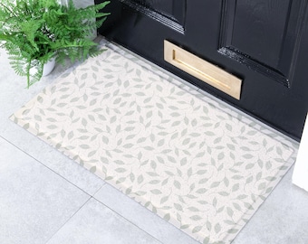 Leaf Design Indoor/Outdoor Doormat: Recycled PVC, Anti-Slip (70x40cm