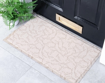 Beige Ivy Noodle Doormat: Recycled PVC, Anti-Slip (70x40cm)
