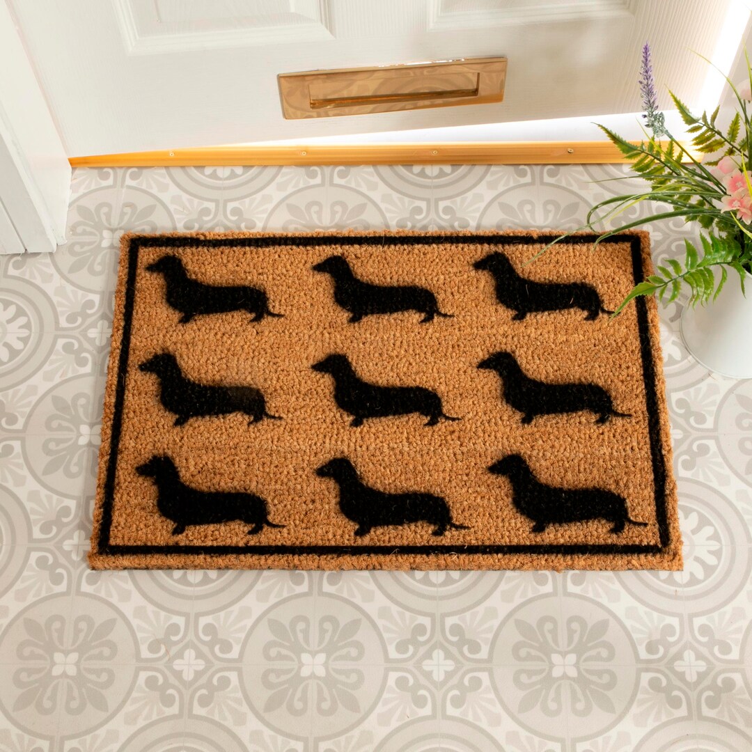 Sausage Dog Doormat Dachshund Door Mat Outdoor Doormat Coir Mat